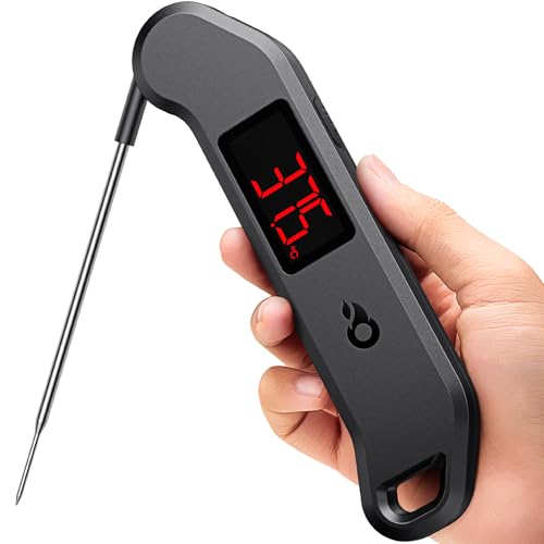 ThermoMaven Meat Thermometer Digital – 1s Instant Read, Food Cooking Thermometer Precise ±0.3℃ NIST Certified, IP65 Waterproof Magnetic Store, Large Bright LED Display, Home Kitchen BBQ Grill Oven