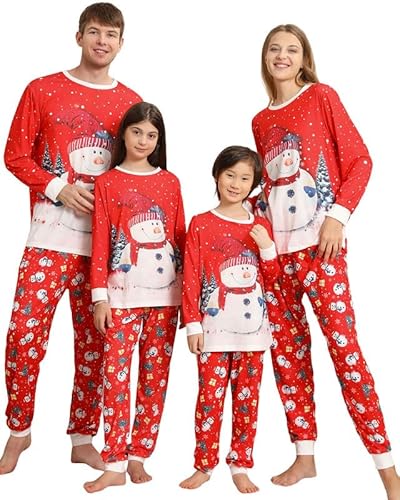 Kouric Matching Christmas Pyjamas-Family Christmas Pyjamas Set,Cotton Christmas Pjs Family Set with Elk,Plaid Xmas Pyjama Bottom,Christmas Pajamas for Women Men Adult Kids Couples XRSDS-D-L