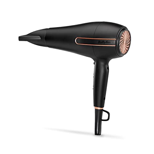 BaByliss Super Power Hair Dryer – Ultra-Fast 2400W Air Flow, Ionic Frizz-Control, Salon-Grade AC Motor, 3 Heat & 2 Speed Settings, Black, 5240U