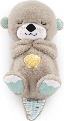 Fisher-Price Soothe ‘N Snuggle Otter | Newborn Baby Toys & New Baby Gifts | Plush Soft Toys for Babies with Light and Sound Machine | Baby Girl and Baby Boy Gifts | Newborn Essentials, FXC66
