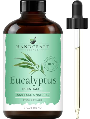 Handcraft Blends Eucalyptus Essential Oil – Huge 118 ml – 100% Pure and Natural – Premium Grade with Glass Dropper