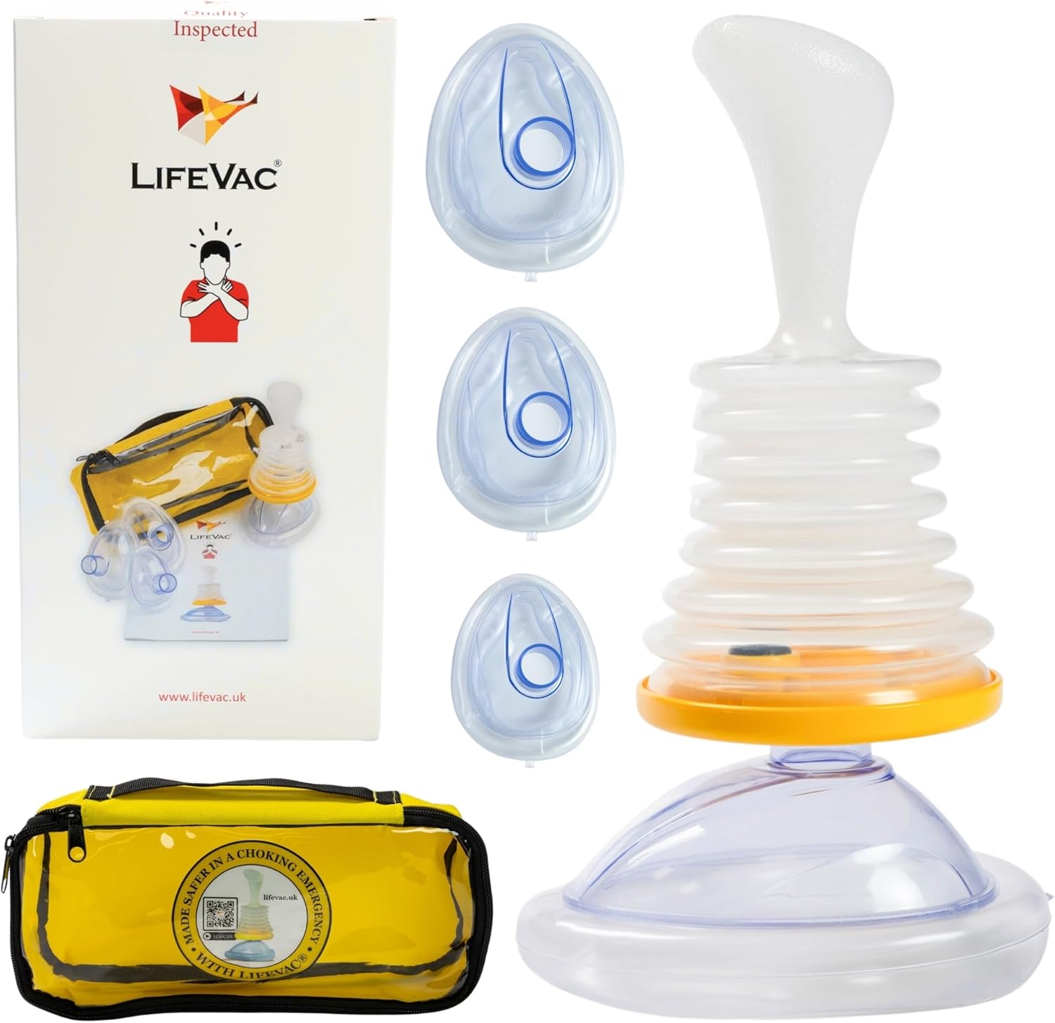 LifeVac Travel Kit – Choking Rescue Device for Adults and Children First Aid Kit, Portable Airway Suction Rescue Device, First Aid Choking Device, Anti-Choking System, Airway Clearance Assistance