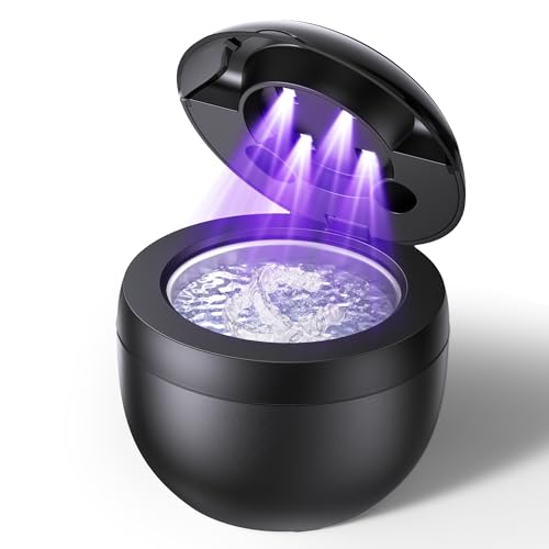 Ultrasonic Retainer Cleaner, Opilea 45kHz Retainer Cleaner Machine, 4 Modes Ultrasonic Cleaner for Dentures, Nightguards, Sport Mouth Guards, Braces, Toothbrush Heads, Jewelry