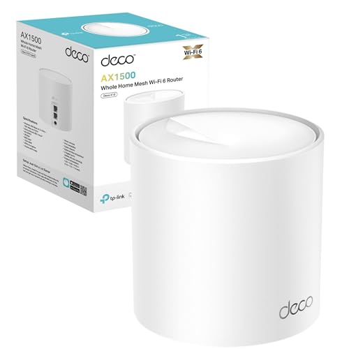 TP-Link Deco X10 AX1500 Mesh WiFi 6 System, WiFi Router, Whole Home Seamless Roaming, Voice Control with Alexa/Google, Personalize Parental Control, Wireless Extender Boost, OFDMA, MU-MIMO, Easy Setup