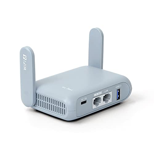 GL.iNet GL-MT3000 (Beryl AX) Portable Wifi Router for Travel & Home, Wireless Access Point, Pocket Wifi 6 Abroad, Secure Vpn Router, Dual Band, Mobile Wireless Routers for Modem, 1 x 2.5Gbp WAN Port