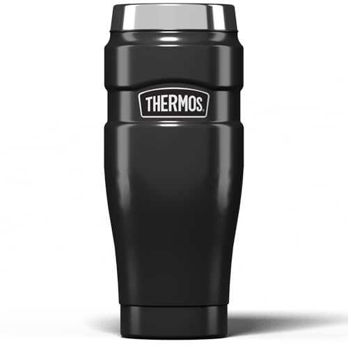 Thermos Stainless King Travel Tumbler & Multi- Purpose Flask- 470ml Insulated Hot & Cold Water Bottle for Daily Commute & Weekend Adventures – Sleek Design in Gun Metal, 5-Year Durability