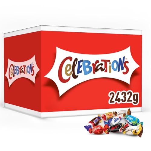 Celebrations Bulk Chocolate Box, 2.4kg, Assorted Chocolates Gift Box with Mini Christmas Chocolate Bars & Biscuits
