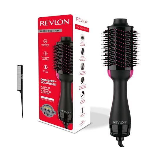 Revlon Salon One-Step Hair Dryer & Volumiser with Sectioning Comb Included (for mid to Long Hair, One-Step Technology, 2-in-1 Styling Tool, Ionic & Ceramic Technology) RVDR5222UKAMZ
