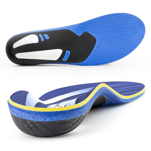 VALSOLE Plantar Fasciitis Arch Support Orthopedic Insoles, Relieve Flat Feet Heel Pain Shock Absorption Comfortable Inserts,Insoles for Men and Women,Purple Size 13