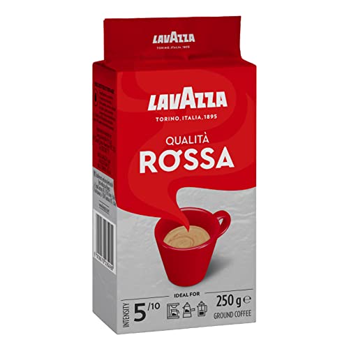 Lavazza Qualità Rossa, Ground Coffee, 12 Packs of 250 g