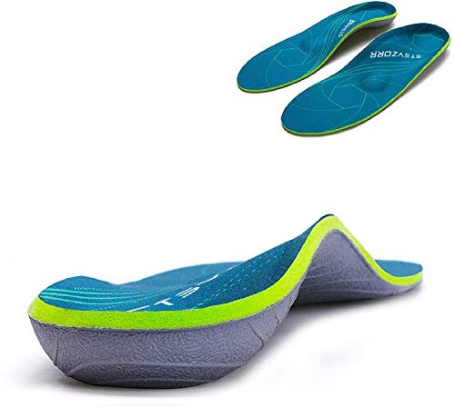 Plantar Fasciitis Arch Support Orthopedic Insoles Relieve Flat Feet Heel Pain Shock Absorption Comfortable Insoles(Size:UK-10,Length:11.42″,Green)